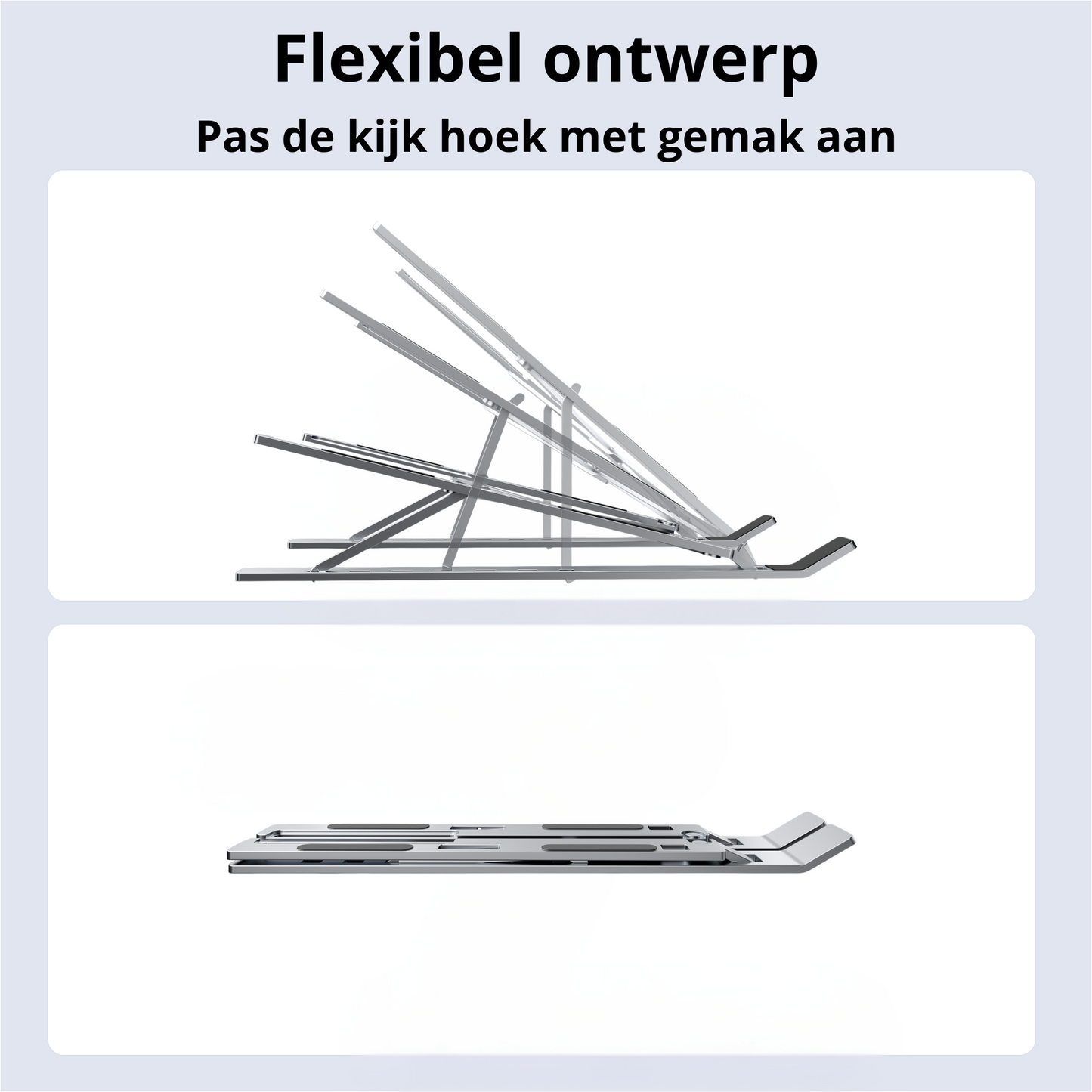 Rolio Laptop Standaard - Inklapbaar - Universeel - Aluminium