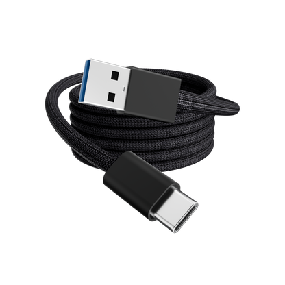 Rolio USB C naar USB A Kabel - Magnetisch Oprollen - 2 Meter - 100W Oplaadkabel - Universeel - Rolio