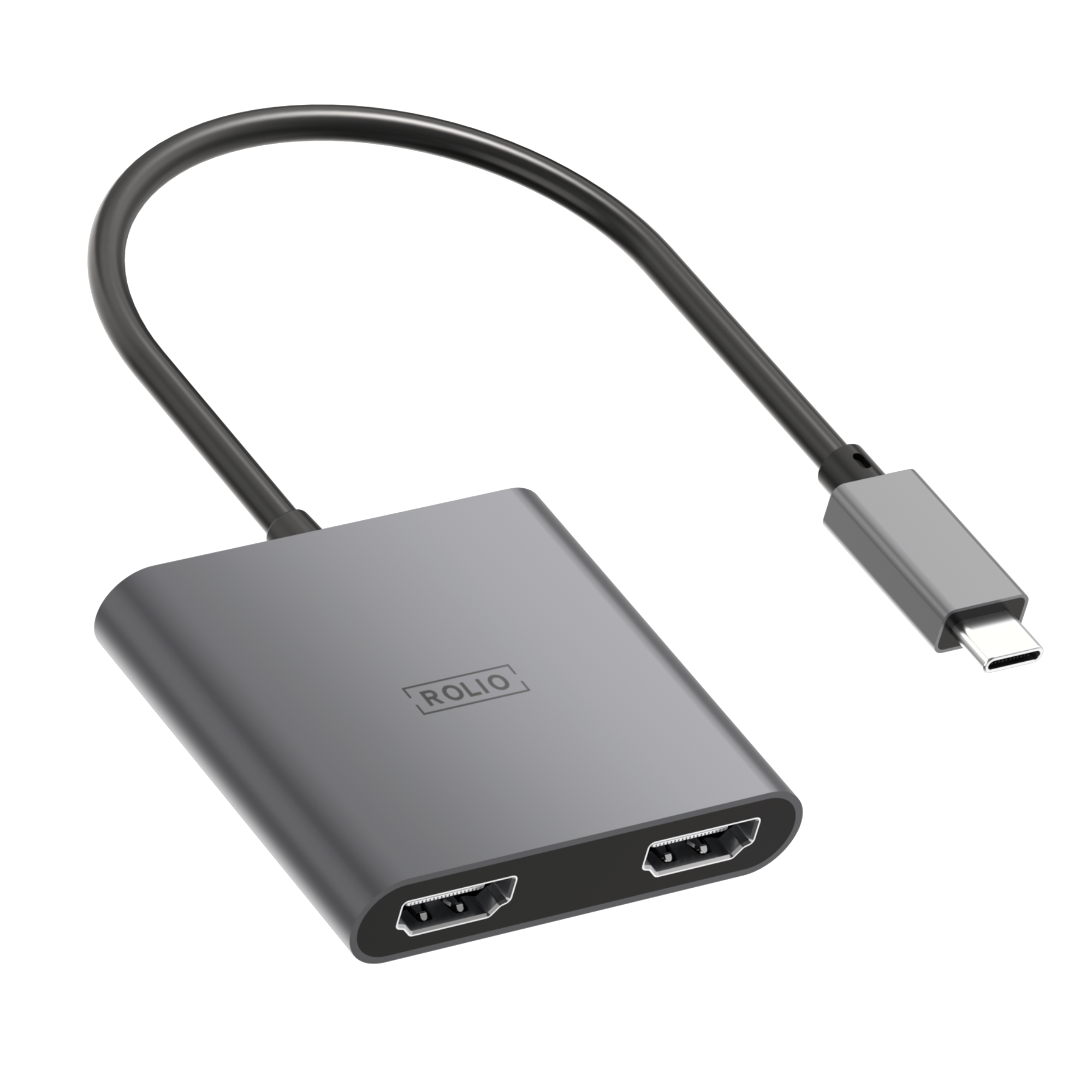 Rolio USB C auf HDMI – Dual-HDMI-Adapter – 2x HDMI 4K