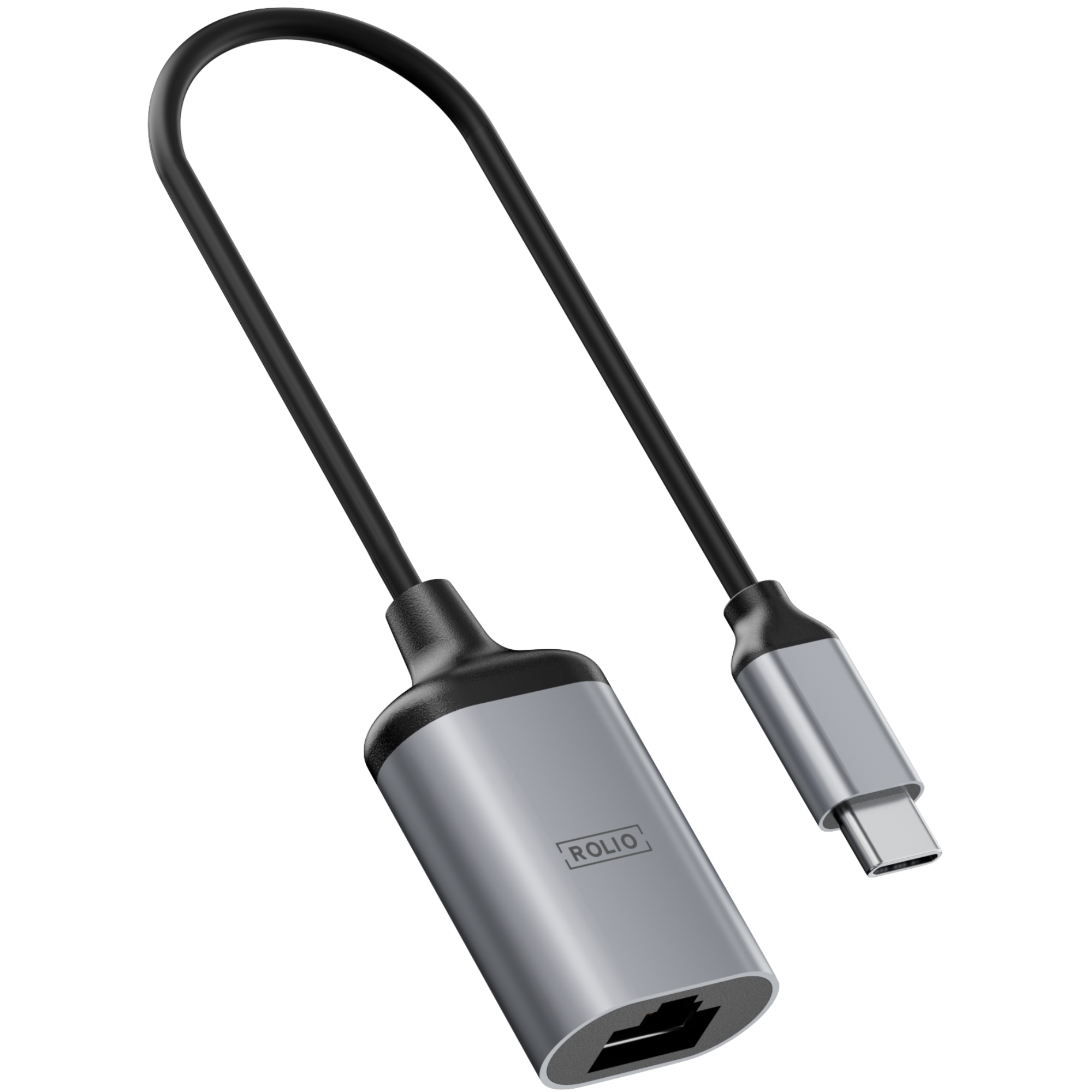 Rolio USB-C-Adapter – USB-C zu Ethernet – 1 Gbit/s