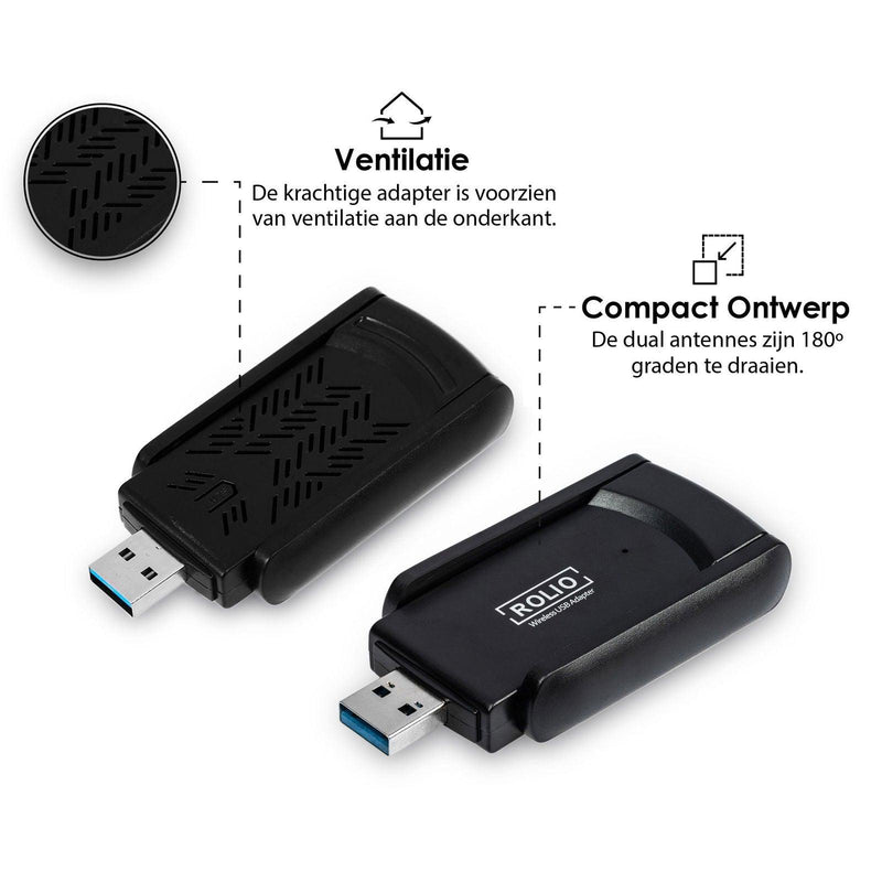 Rolio WiFi Adapter 1200Mbps - Rolio