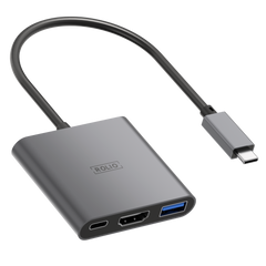 Rolio USB-C-zu-HDMI-Adapter – 3 in 1 – 4K HDMI – USB 3.0 – USB-C-Aufladung